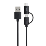 PNY C-UA-UUTC-K20-03 USB cable 1 m USB 2.0 USB A USB C Black