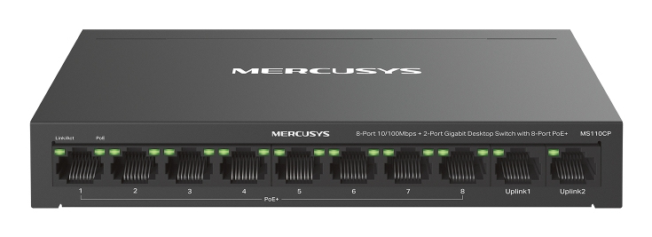 Mercusys MS110CP network switch Fast Ethernet (10/100) Power over Ethernet (PoE) Black