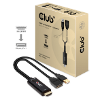 CLUB3D HDMI 2.0 TO DISPLAYPORT 1.2 4K60HZ HDR M/F ACTIVE ADAPTER Black