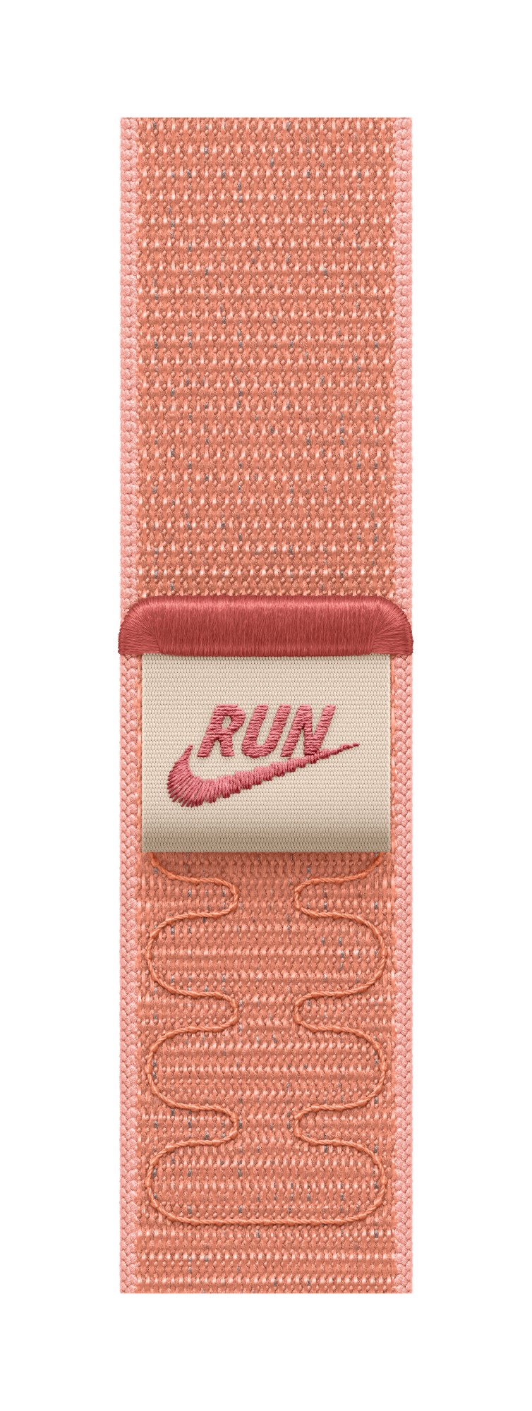 Apple Nike Sport Loop Band Pink Nylon. Recycled polyester. Spandex