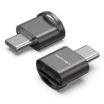 Vention USB 2.0 Type-C MicroSD Card Reader Gray Zinc Alloy Type