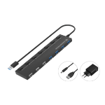 Conceptronic HUBBIES 7-Port USB 3.0/2.0 HUB with Power Adapter