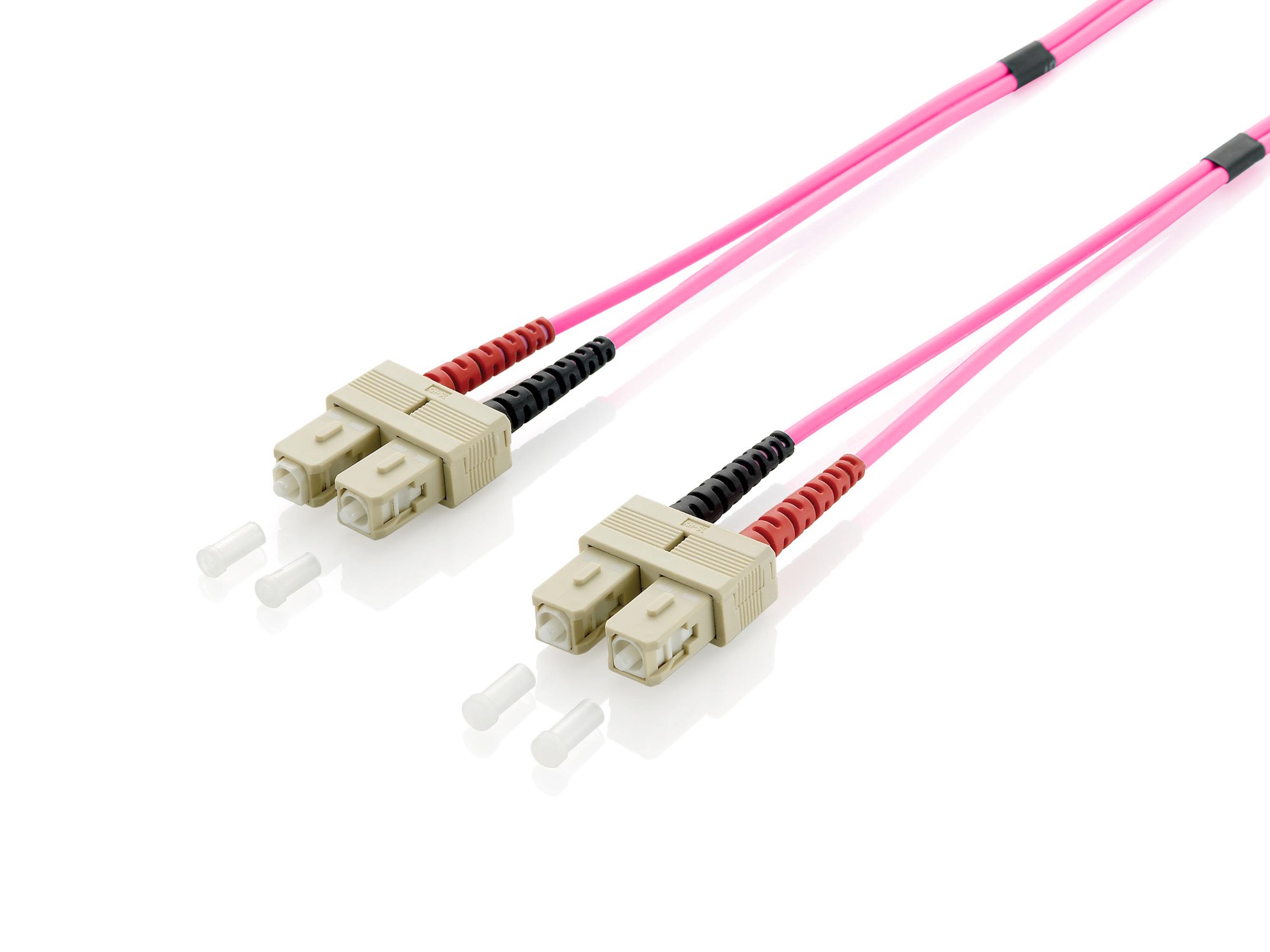 Photos - Cable (video, audio, USB) Equip SC/SC Fiber Optic Patch Cable, OM4, 15m 255527 