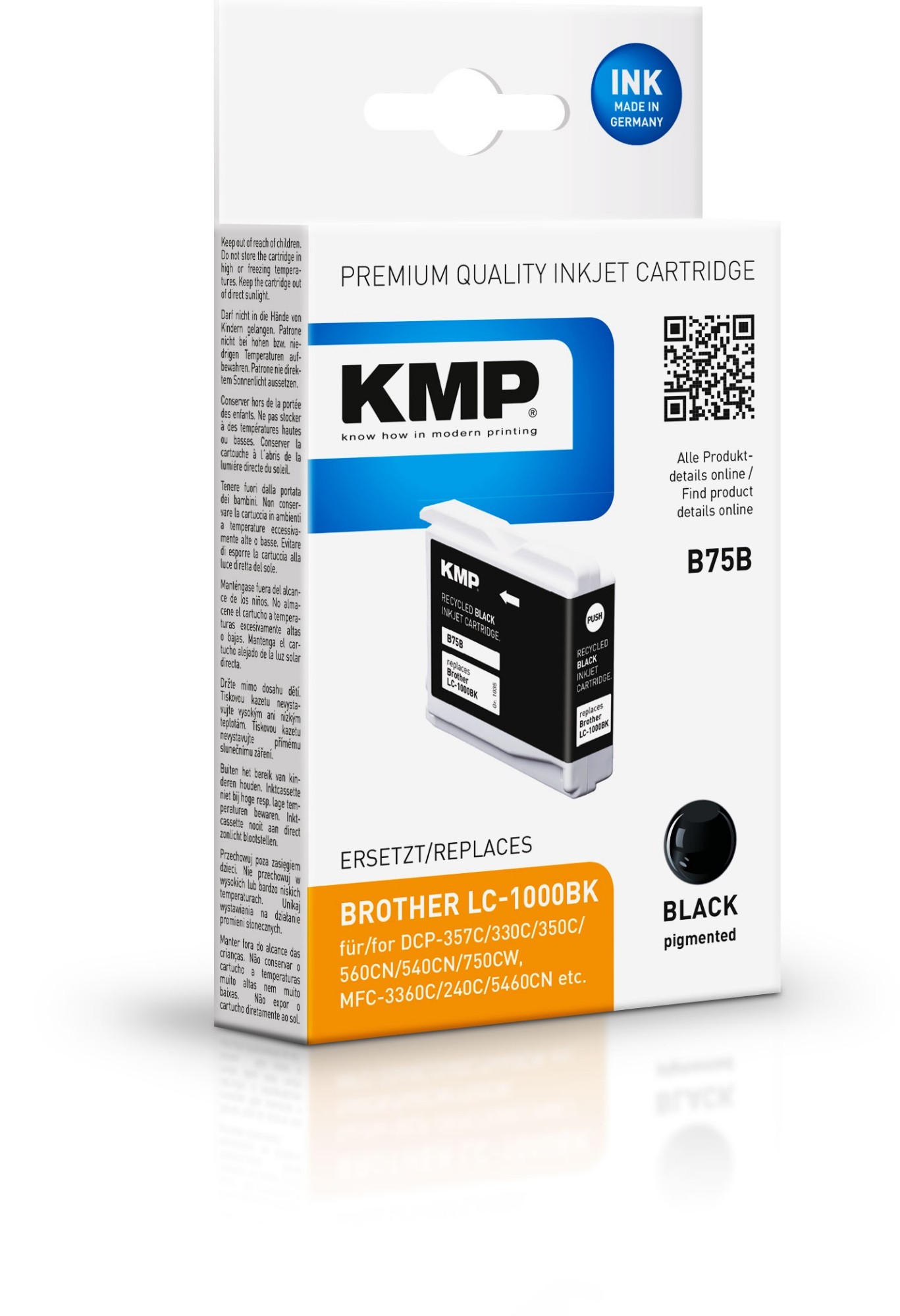 KMP B75B ink cartridge 1 pc(s) Compatible Black