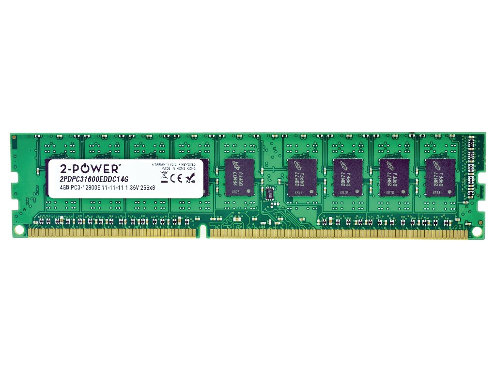 2-Power 4GB DDR3L 1600MHz ECC + TS UDIMM Memory - replaces A2Z48AA