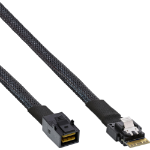 InLine Slim SAS Kabel, SFF-8654 zu Mini SAS HD SFF-8643, 24Gb/s, 0.5m
