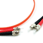 Cablenet 0.5m OM1 62.5/125 ST-ST Duplex Orange LSOH Fibre Patch Lead