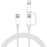 4XEM 4X2N1USBCLIGHTNING3 USB cable USB 2.0 35.4" (0.9 m) USB C USB C/Lightning White