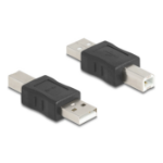 DeLOCK 67198 tussenstuk voor kabels USB Type-A USB Type-B Zwart