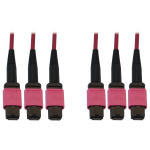 Tripp Lite N858B-10M-3X8MG InfiniBand en Glasvezelkabel 3x MTP/MPO OFNR Zwart, Magenta
