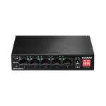 Edimax ES-5104PH V2 network switch Fast Ethernet (10/100) Power over Ethernet (PoE) Black