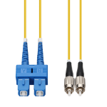 AddOn Networks 30m SC to FC Yellow OS2 Duplex OFNP (Plenum-Rated) SMF Fiber Patch Cable