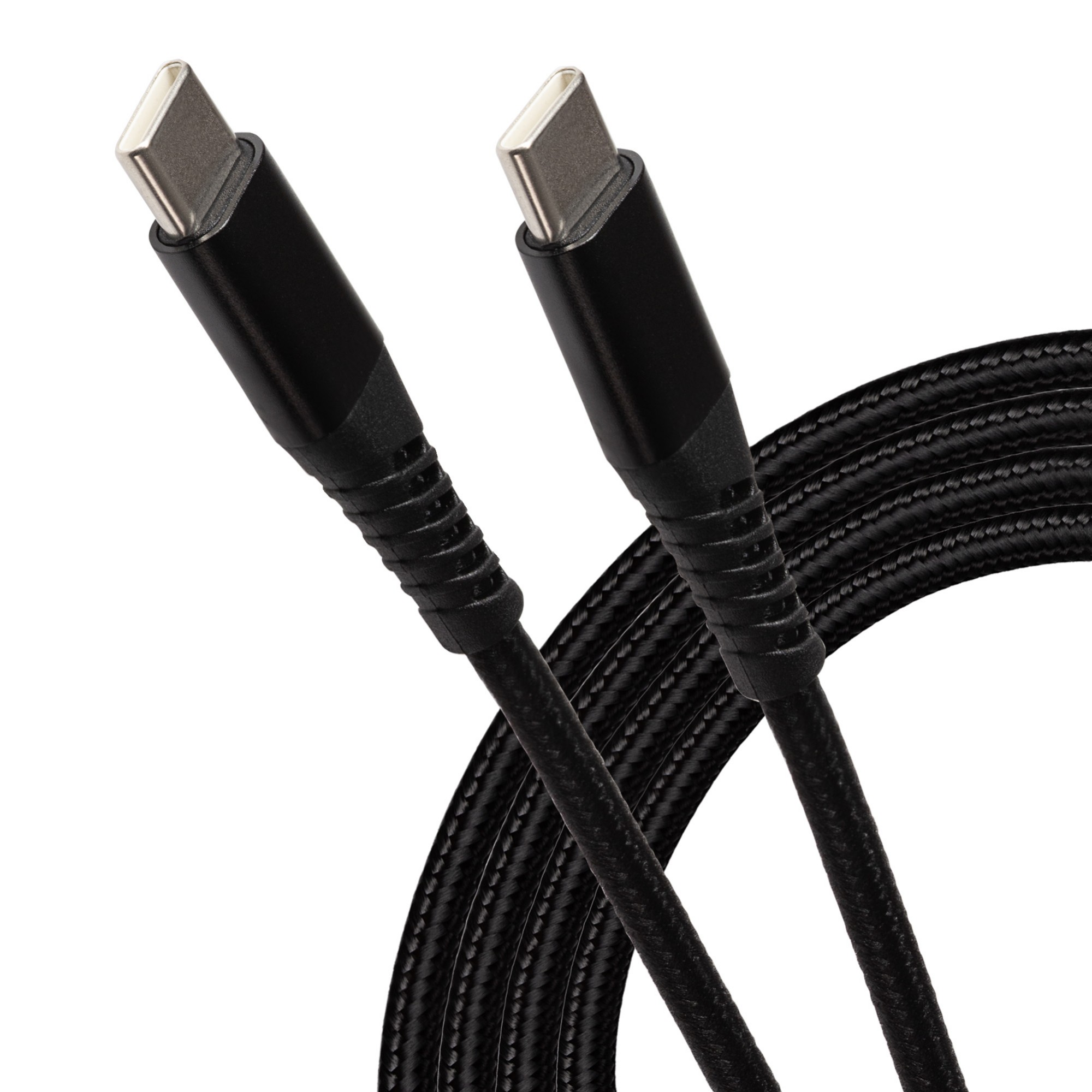 Praktica USB-C to USB-C Braided Camera Charging Cable - Black. 2m