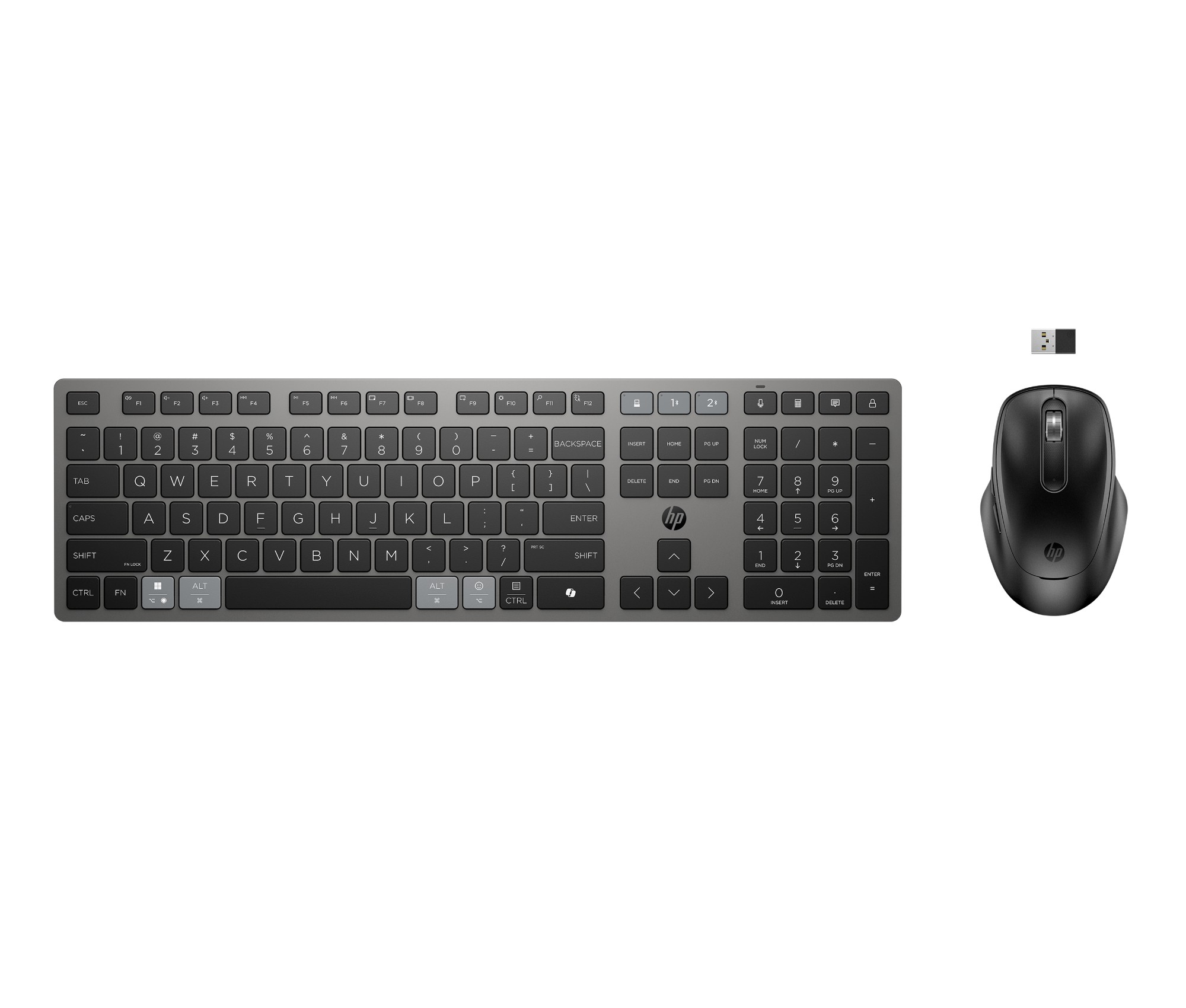 HP 725 Multi-Device Rechargeable Wireless Keyboard and Mouse Combo