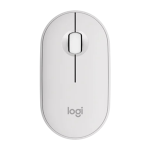 LOGITECH Pebble M350S Wireless Optical Mouse White  Graphite 1000 dpi  Bluetooth Low Energy