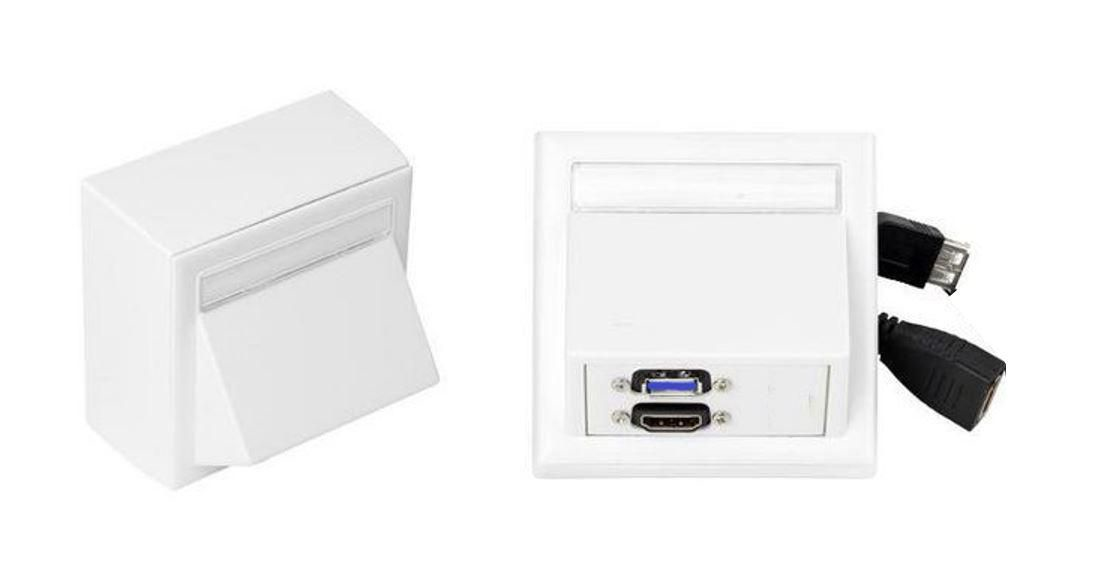 Image of Vivolink WI221261 socket-outlet HDMI + USB A White