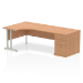 Dynamic Impulse Cantilever Left Crescent Desk Workstation