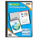 Tiger A4 Presentation Display Book 20 Pocket Black - 300932