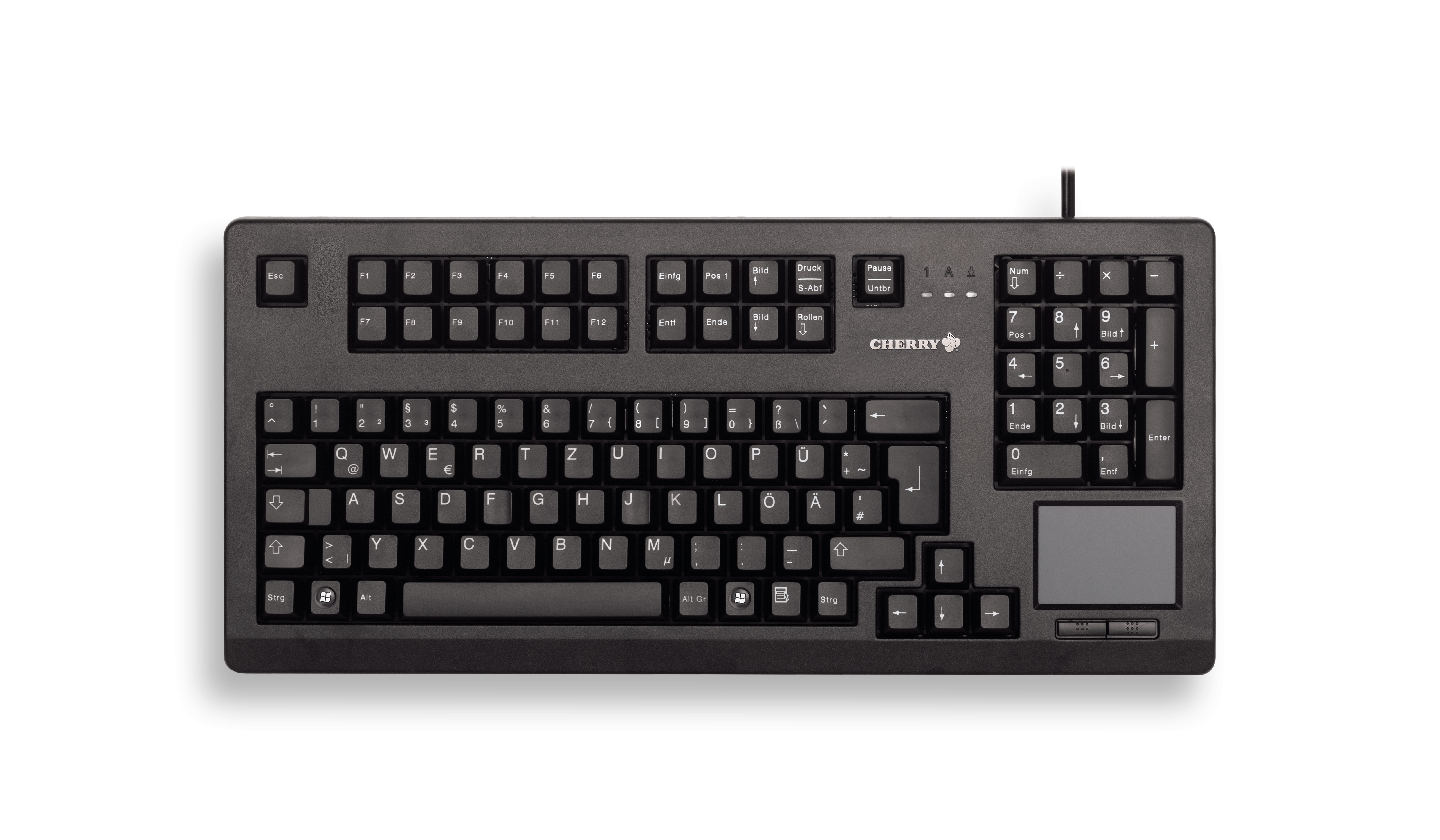 Image of CHERRY TouchBoard G80-11900 Corded Keyboard with Touchpad, Black,...