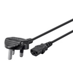 Monoprice 7691 power cable Black 70.9" (1.8 m) BS 1363 IEC C13