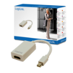 LogiLink CV0036A video kabel adapter 0,1 m Mini DisplayPort HDMI Type A (Standaard) Grijs