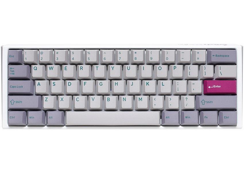 DUC ky One 3 Mist Grey Mini Gaming Keyboard, RGB LED - MX-Red