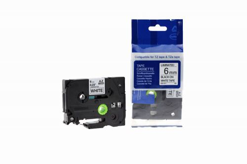 CTS Compatible Brother P-Touch TZe-211 Black on White also for TZ-211 Label Cassette