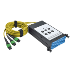 Tripp Lite N482-3M8L12S-B 40/100Gb Fiber Breakout Cassette with Built-In MTP Cables, 40Gb to 4 x 10Gb, 100Gb to 4 x 25Gb, (x3) 8-Fiber Singlemode MTP/MPO to (x12) LC Duplex 9/125