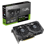 ASUS nVidia GeForce DUAL-RTX4070S-O12G-EVO-WHITE RTX4070 SUPER EVO OC Edition 12GB GDDR6X 2520 MHz Boost Clock, RAM 21Gbps, 3xDP, 1xHDMI