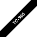 Brother TC-395 cinta para impresora de etiquetas Blanco sobre negro