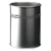 Durable Waste basket 15 L Round Metal Metallic