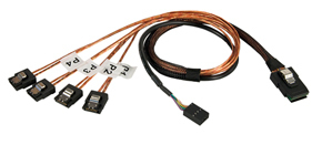 Lindy Internal SATA & SAS cable SATA cable 1 m Black