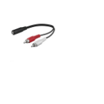 Microconnect AUDALH02 audio cable 0.2 m 2 x RCA 3.5mm Red, White, Black