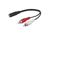 Image of Microconnect AUDALH02 audio cable 0.2 m 2 x RCA 3.5mm Red