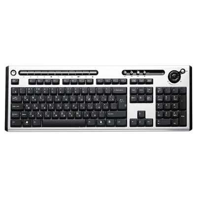 KB.RF403.005 keyboard RF Wireless QWERTZ German Black, Silver
