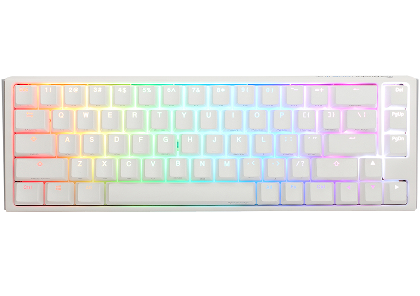 Ducky One3 Pure White SF keyboard USB UK English