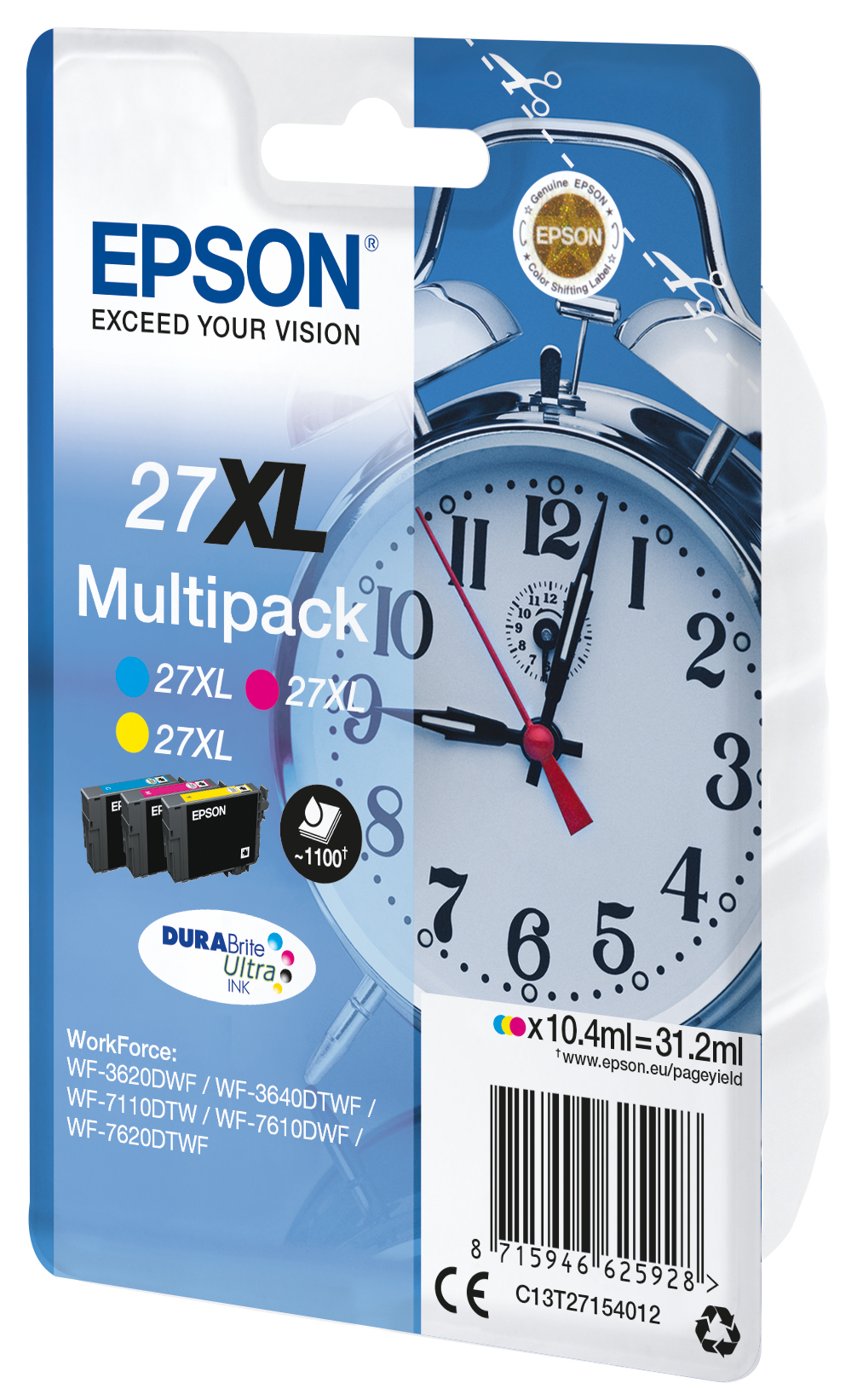Epson C13T27154022/27XL Ink cartridge multi pack C.M.Y high-capacity B
