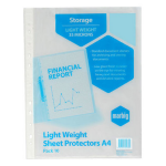 MARBIG COPYSAFE SHEET PROTECTORS ECONOMY A4 CLEAR PACK 10