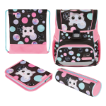 Herlitz Loop Plus Cute Cat school bag set Girl Polyester Black, Blue, Pink