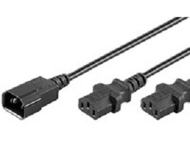 Microconnect 2 x C13/C14, 0.6 m Black C14 coupler 2 x C13 coupler