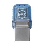 DELL AB135396 lecteur USB flash 128 Go USB Type-A / USB Type-C 3.2 Gen 1 (3.1 Gen 1) Bleu, Argent