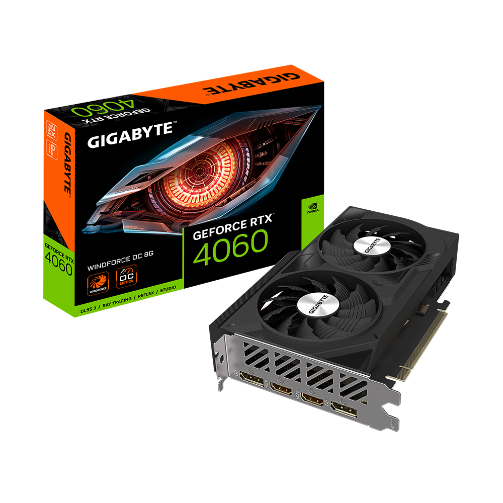 Image of Gigabyte GeForce RTX 4060 WINDFORCE OC 8G NVIDIA 8 GB GDDR6