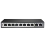 D-LINK | DES-F1010P-E | 10 Port PoE Switch with (8 Long Reach 250m) PoE Ports and 2 Uplink