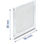 DeLOCK Fan Grill 80 x 80 mm aluminum – fan dust filter with stainless steel filter mesh