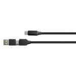 Python PY-USB002S USB cable 1 m USB A/USB C USB C Black