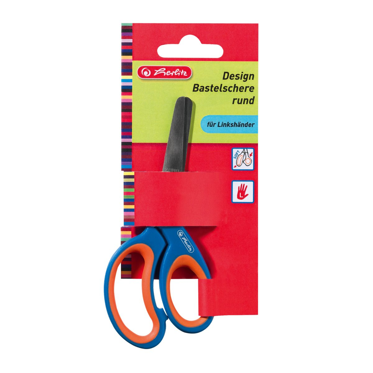 Image of Herlitz 10897163 stationery/craft scissors Straight cut Blue,Red...