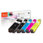 Peach PI200-285 inktcartridge 5 stuk(s) Compatibel Hoog (XL) rendement Zwart, Cyaan, Magenta, Foto zwart, Geel
