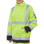 BEESWIFT Two Tone Arc Woven Jacket Saturn Yellow / Navy L