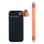 Verbatim Pocket SSD 256 GB USB Type-C 3.2 Gen 2 (3.1 Gen 2) Zwart, Oranje