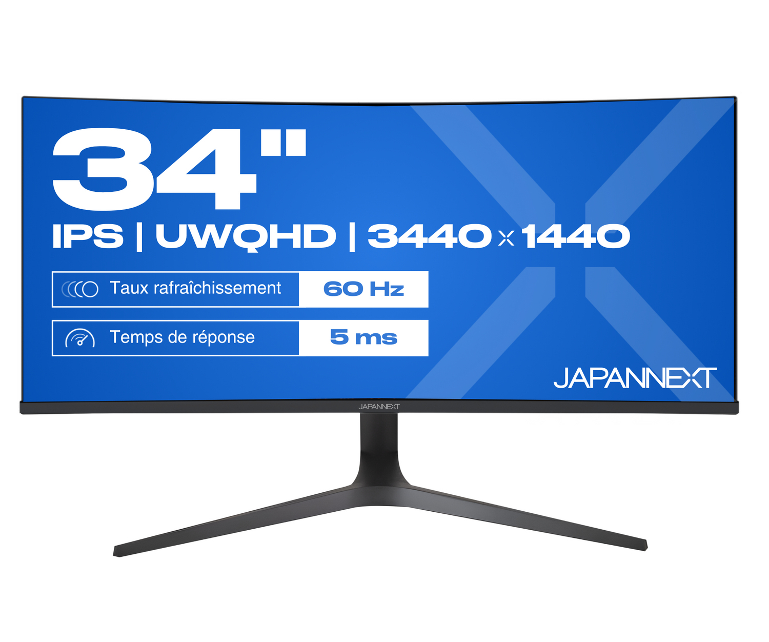 JAPANNEXT JN-IPS340UWQHD60C-C65W-HS computer monitor 86.4 cm (34") 3440 x 1440 pixels UltraWide Quad HD LCD Black, Silver